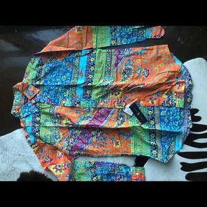 Ralph Lauren Tropical Print Shirt. New w/Tags. Size Small (men)  Medium (women).